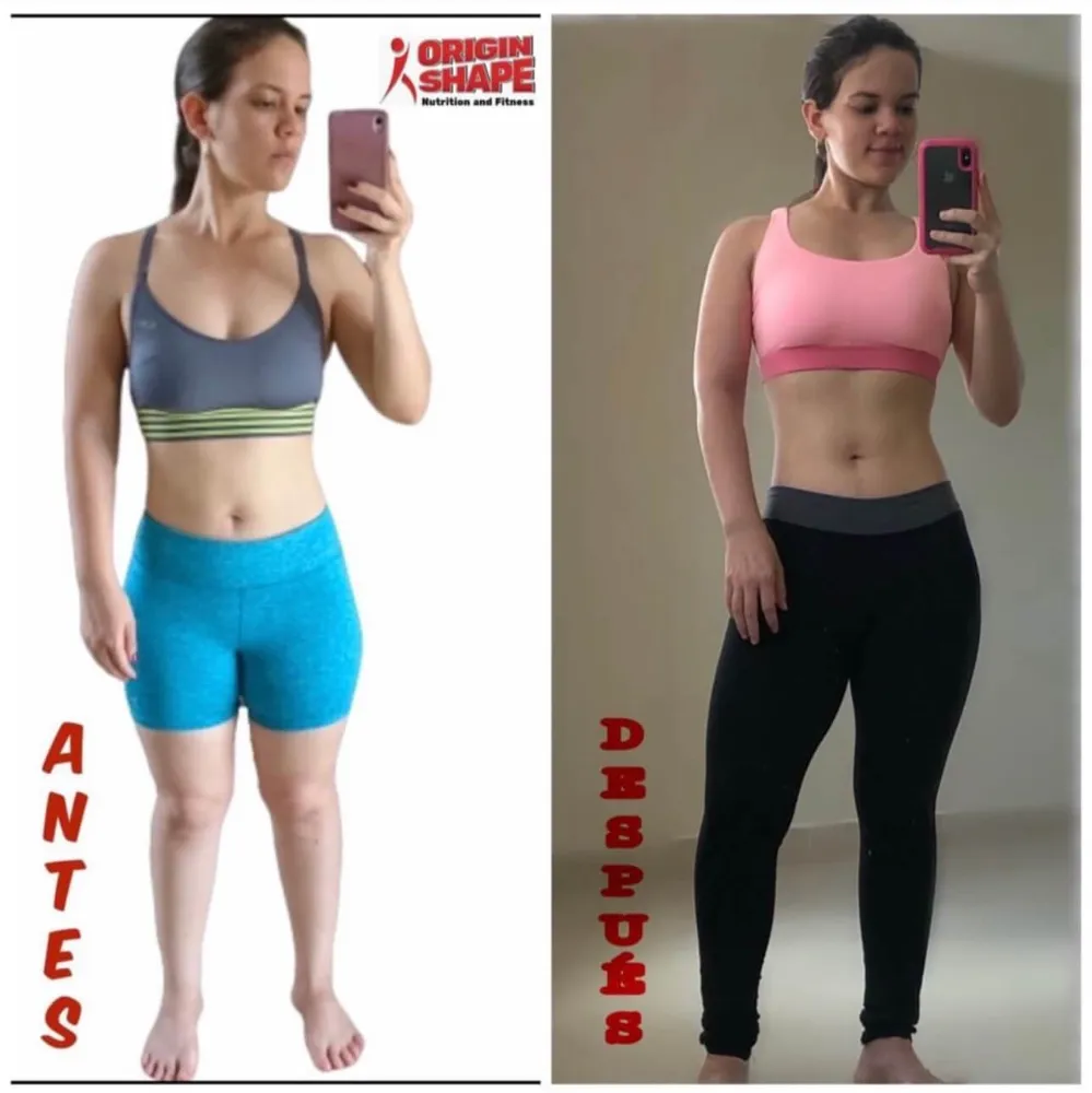 Transformación antes y después de cliente Origin Shape 7