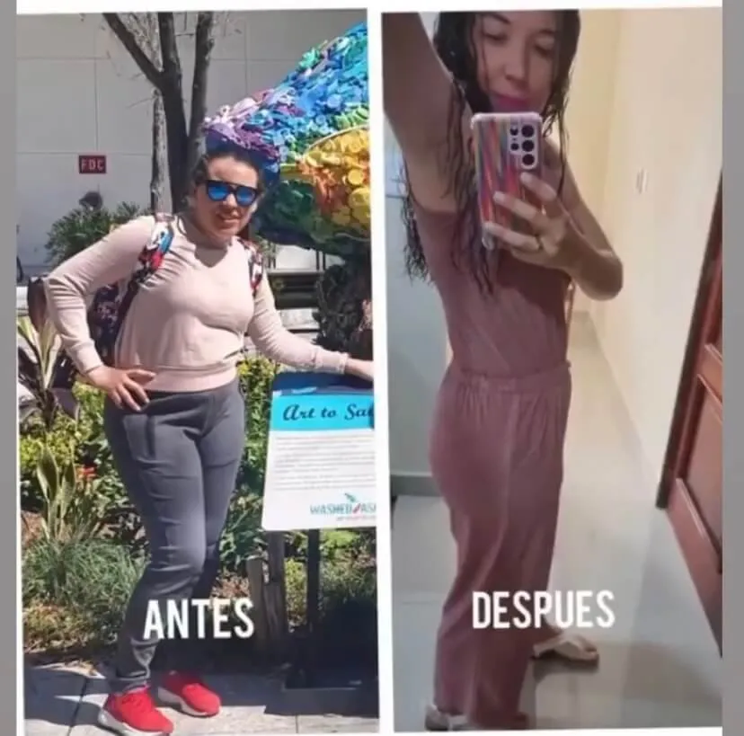 Transformación antes y después de cliente Origin Shape 8