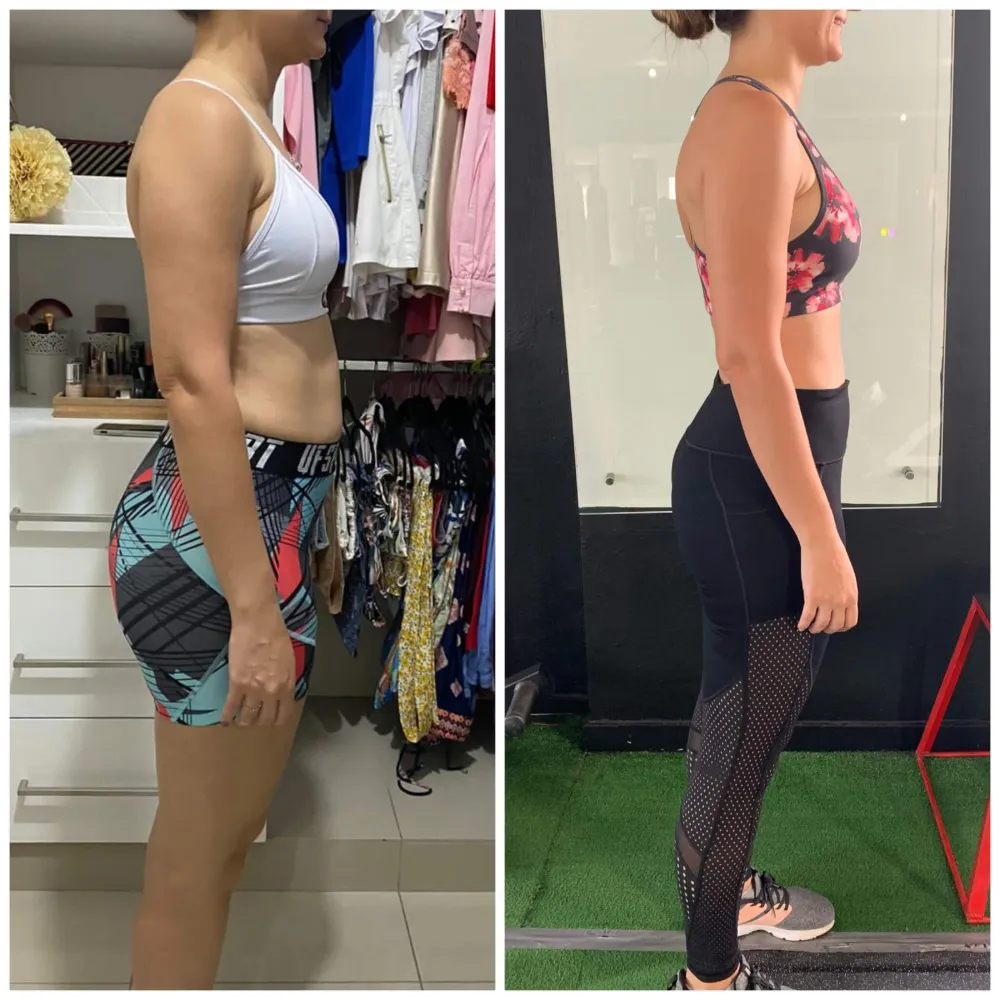 Transformación antes y después de cliente Origin Shape 27