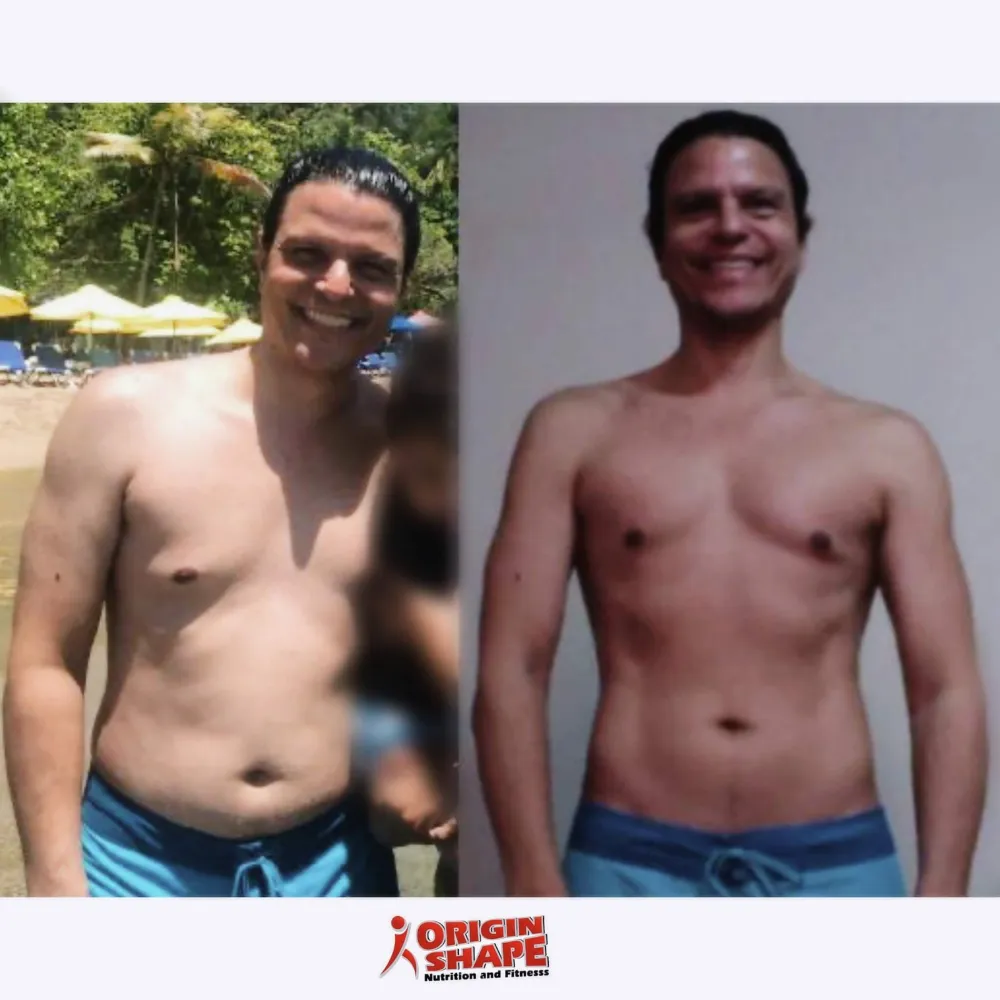 Transformación antes y después de cliente Origin Shape 33