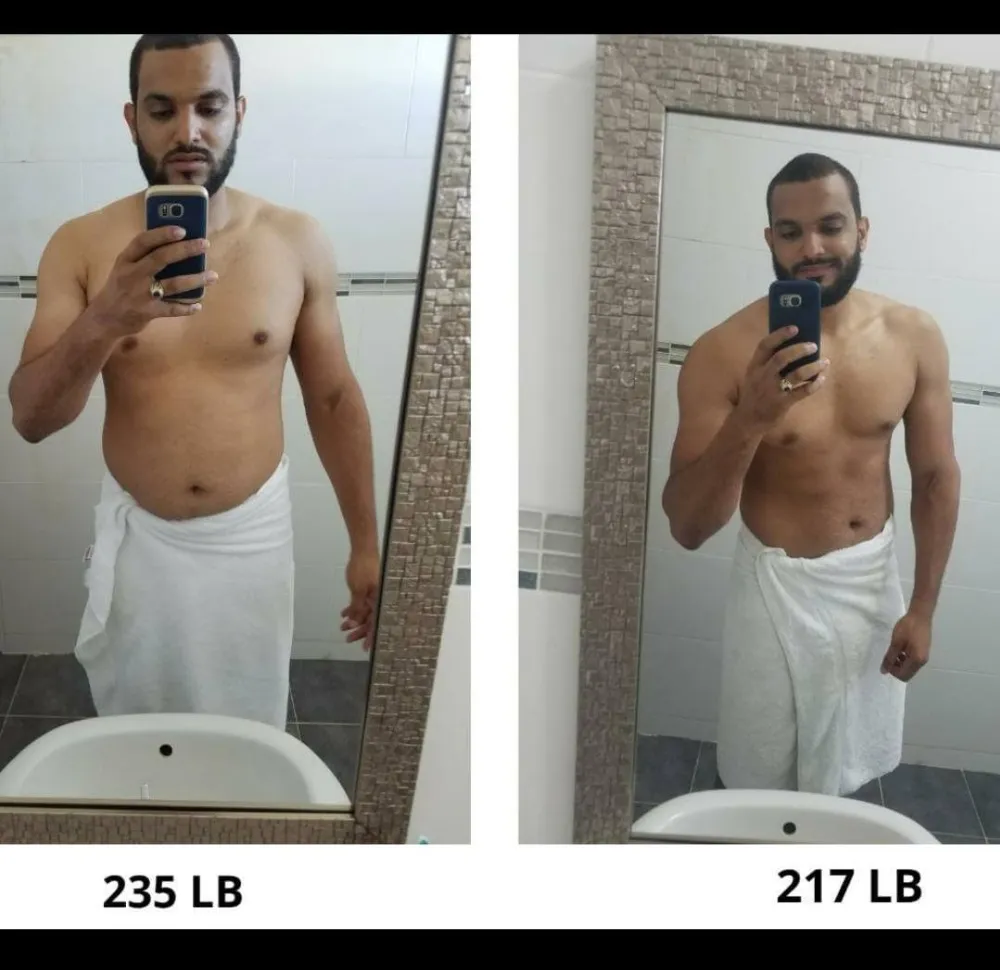 Transformación antes y después de cliente Origin Shape 35