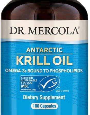 Dr. Mercola, Aceite de krill antártico, 90 porciones (180 cápsulas), apoya  un corazón saludable, comodidad general de las articulaciones y función
